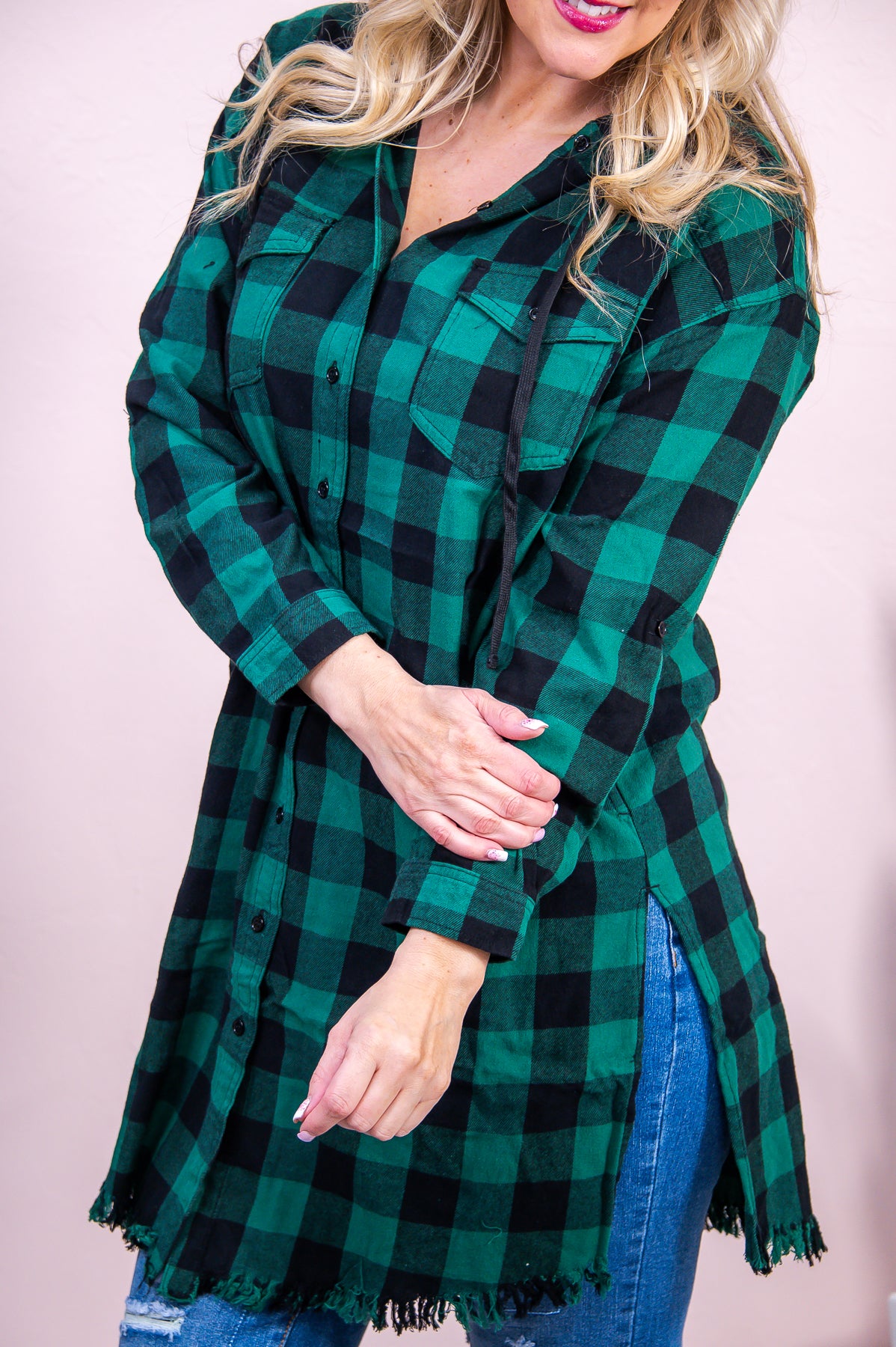 Blame It On The Leprechauns Green/Black Checkered Jacket - O5313GN