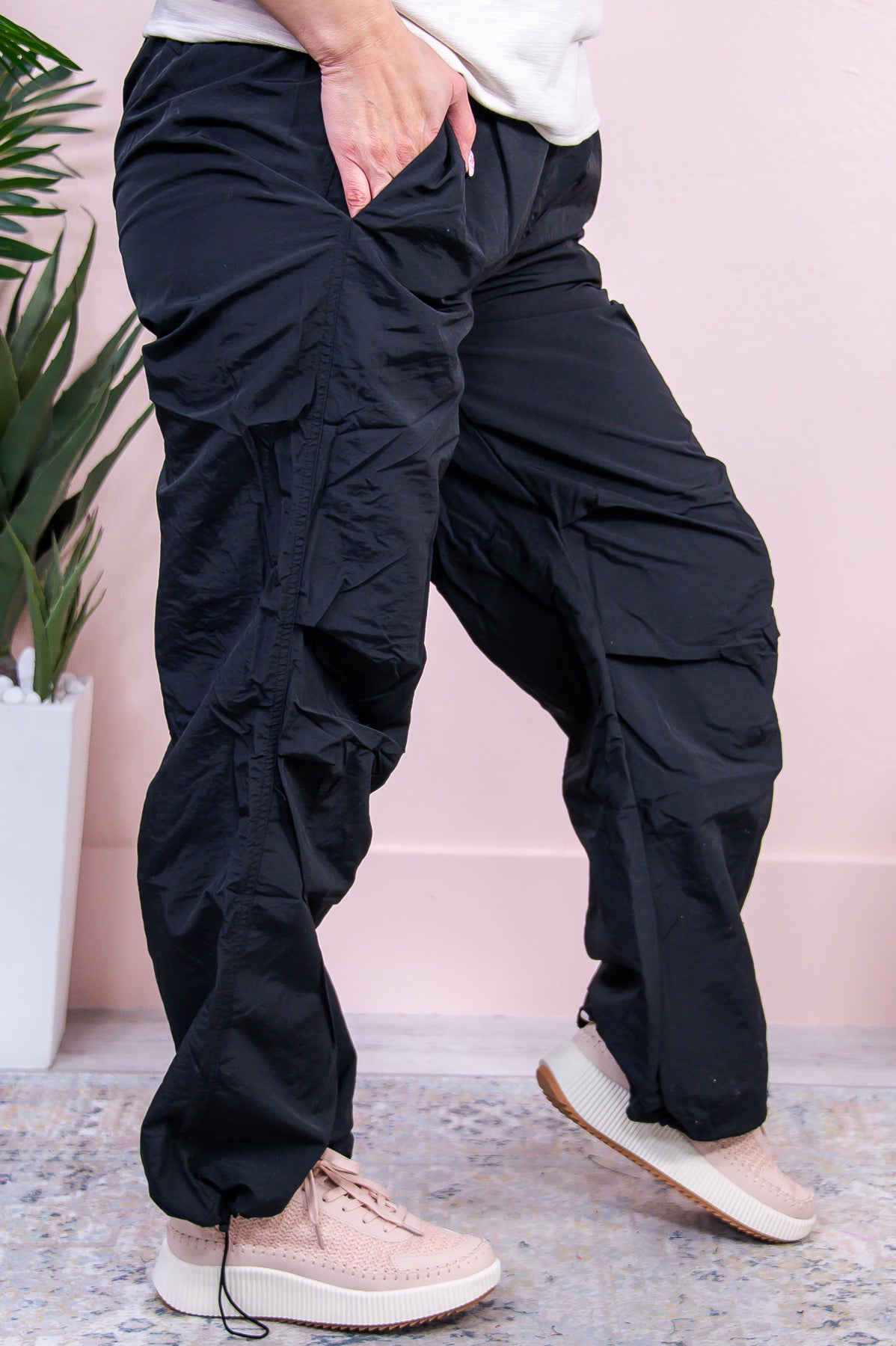 A Day On The Town Black Solid Pants - PNT1556BK