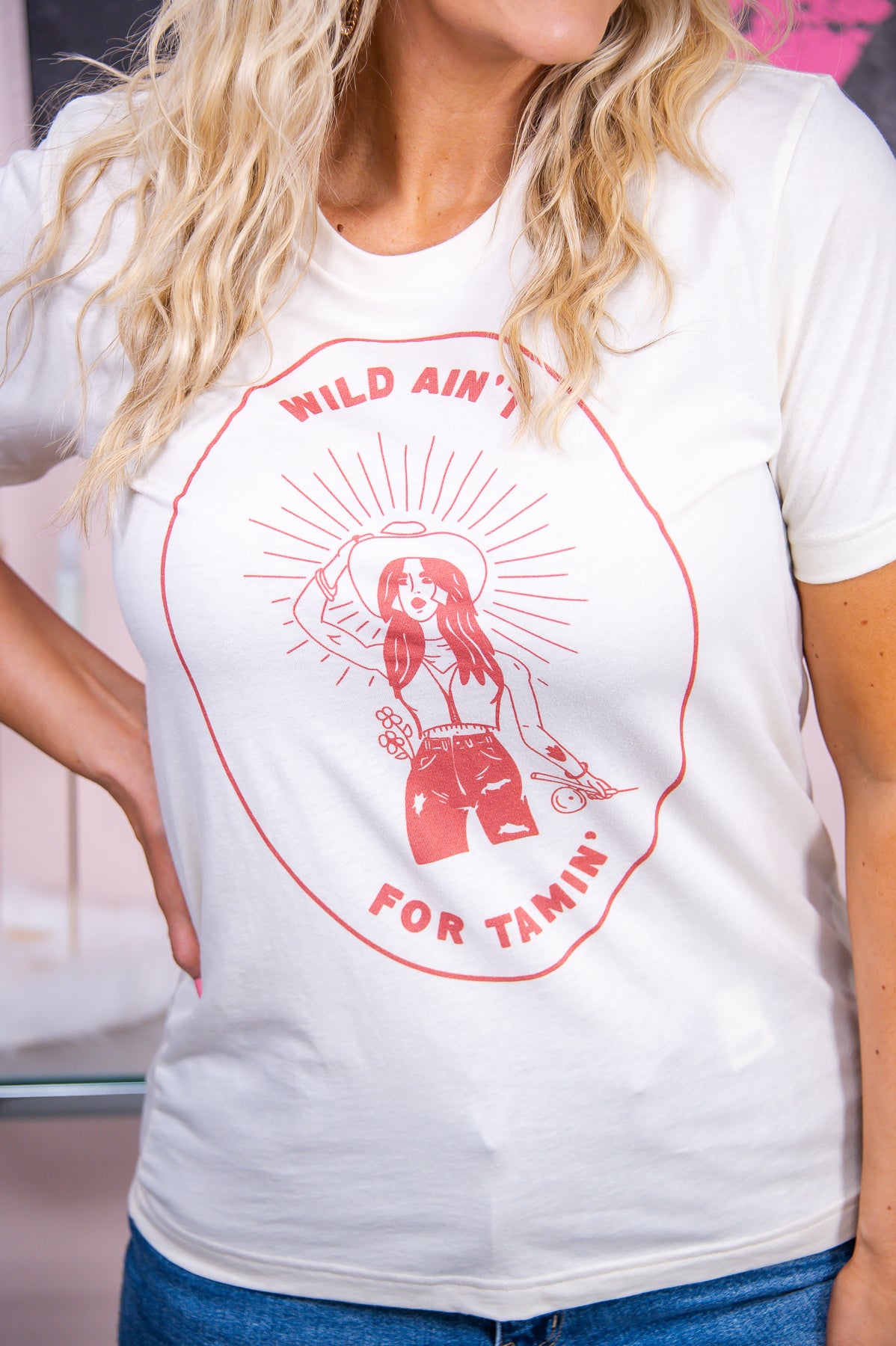 Wild Ain't For Taming Natural Graphic Tee - A2865NA