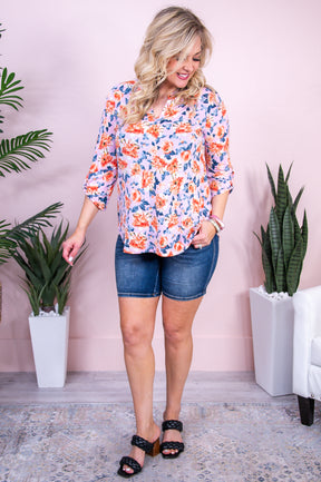 Girl Code Blush/Multi Color Floral Top - T9769BS