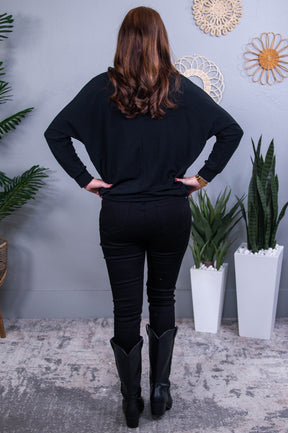 Taking Back My Power Black Printed Top - T10518BK