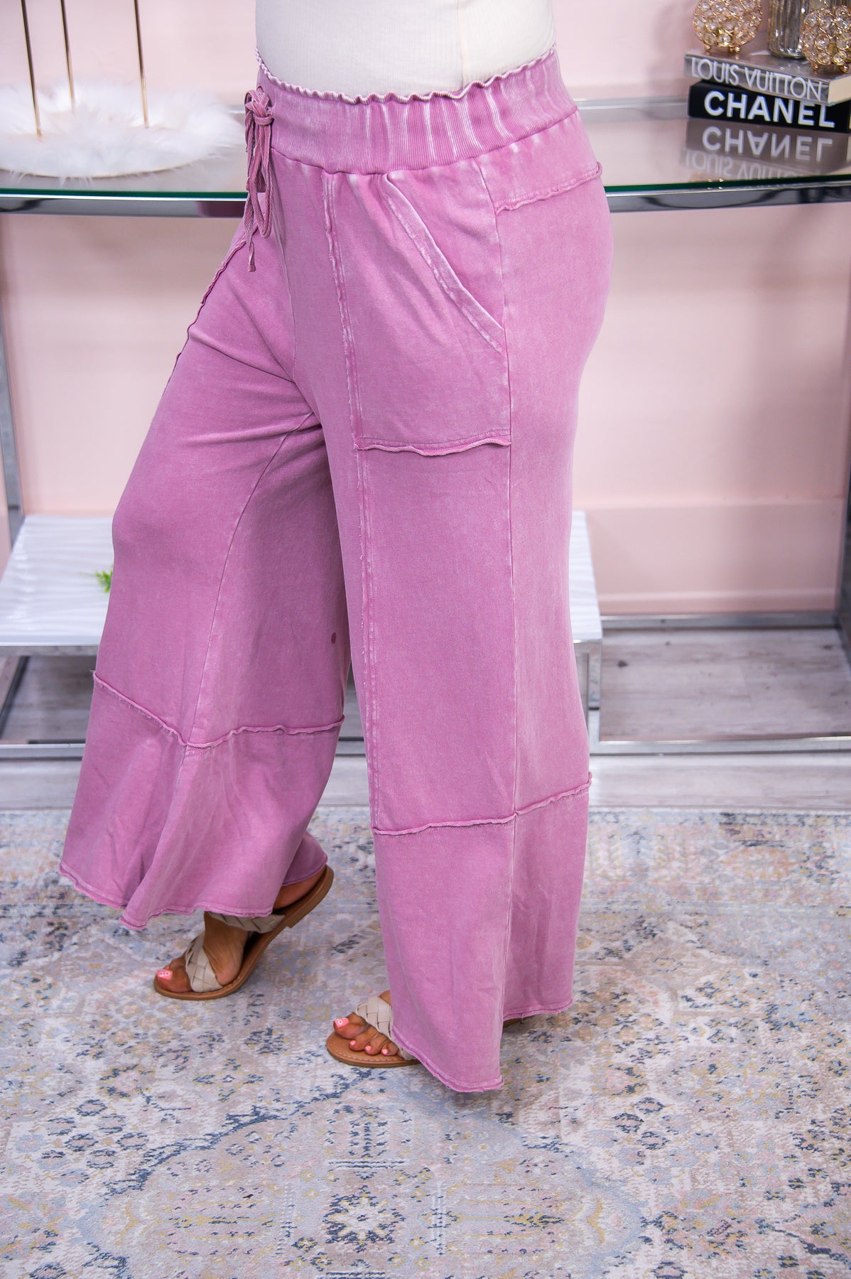 Classy Together Vintage Rose Solid Pants - PNT1461VRS