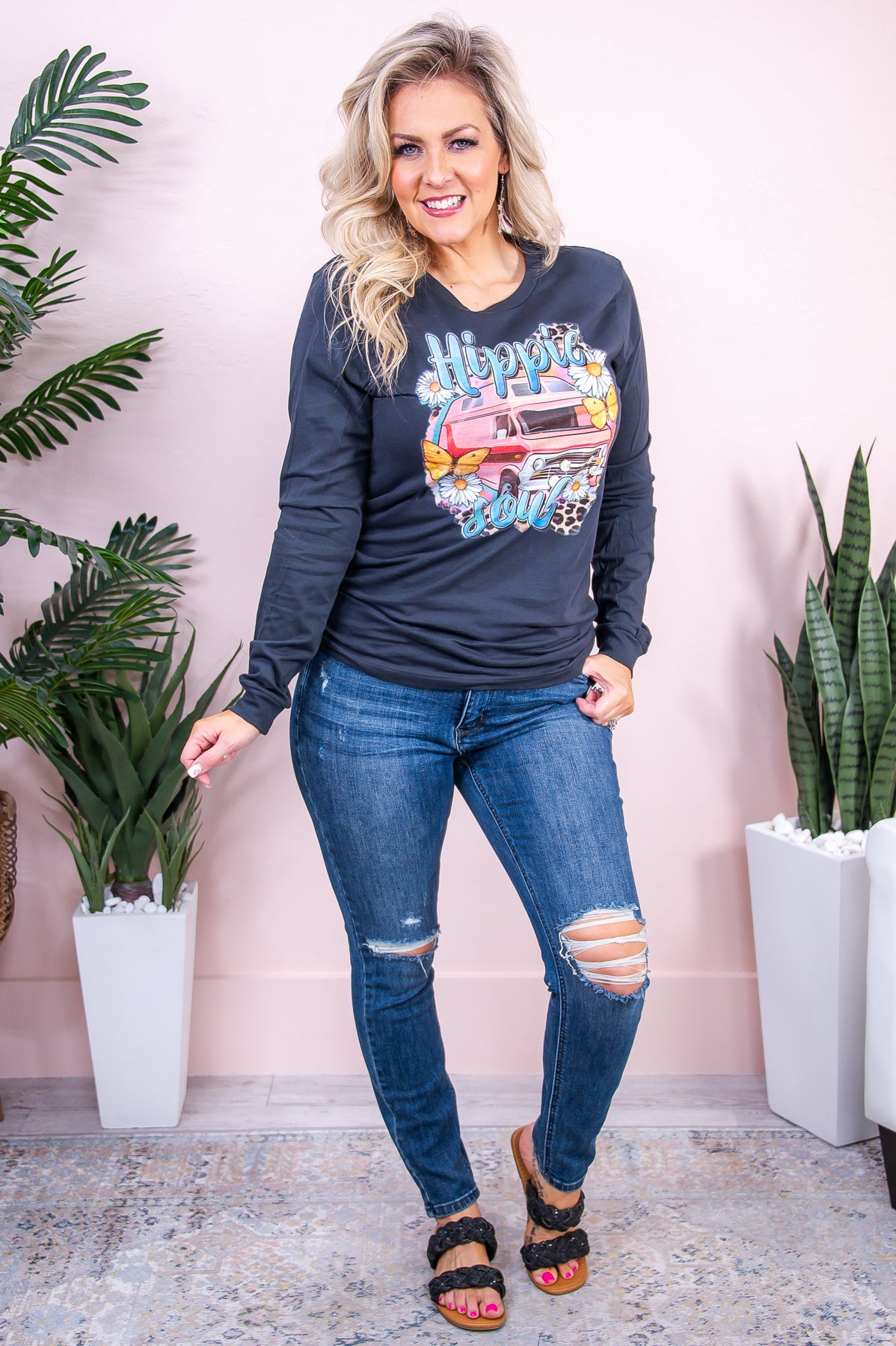 Calça jeans hot sale hippie