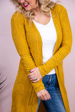 Tripped On Your Love Heather Mustard Solid Duster - O5072HMU