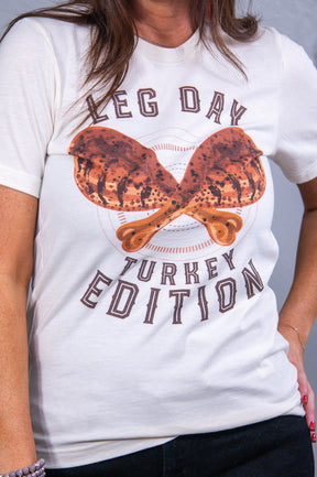 Leg Day, Turkey Edition Natural Graphic Tee - A3671NA