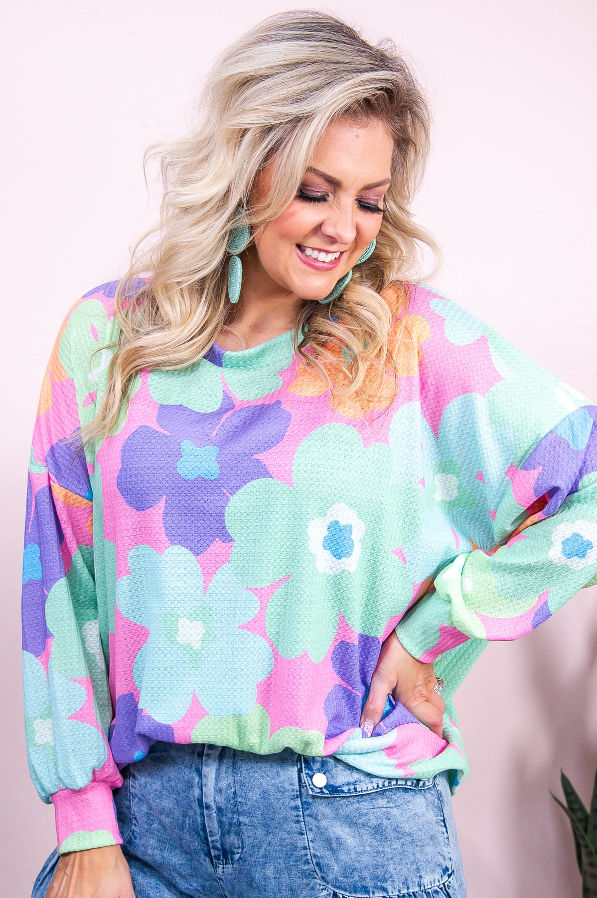 The Warmth Of Love Pink/Multi Color Floral Top - T8983PK