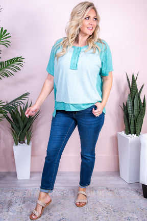 Forever The Cutest Mint/Light Mint Top - T9819MT