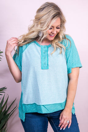 Forever The Cutest Mint/Light Mint Top - T9819MT