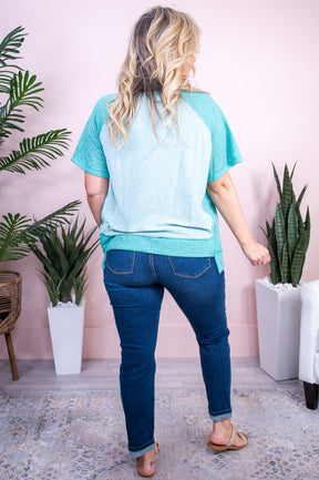 Forever The Cutest Mint/Light Mint Top - T9819MT