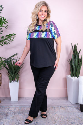 Initial Reaction Purple/Multi Color Tie Dye/Printed Top - T9827PU