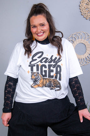 Easy Tiger White Graphic Tee - A3682WH