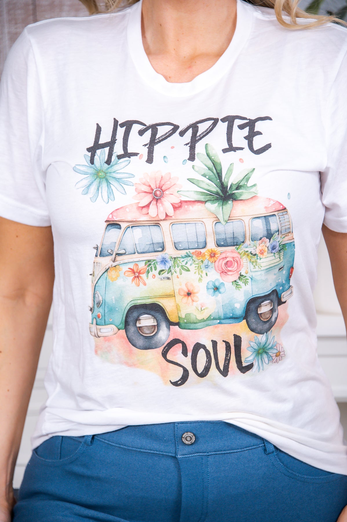 Hippie Soul White Graphic Tee - A2691WH