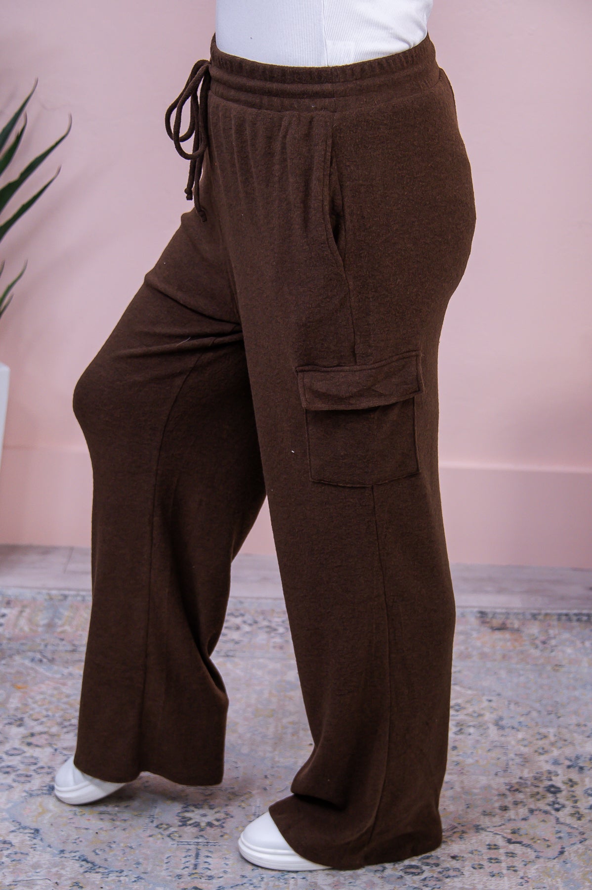 Easily Loved Brown Solid Pants - PNT1517BR