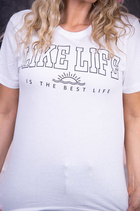 Like Life Is The Best Life White Graphic Tee - A2696WH