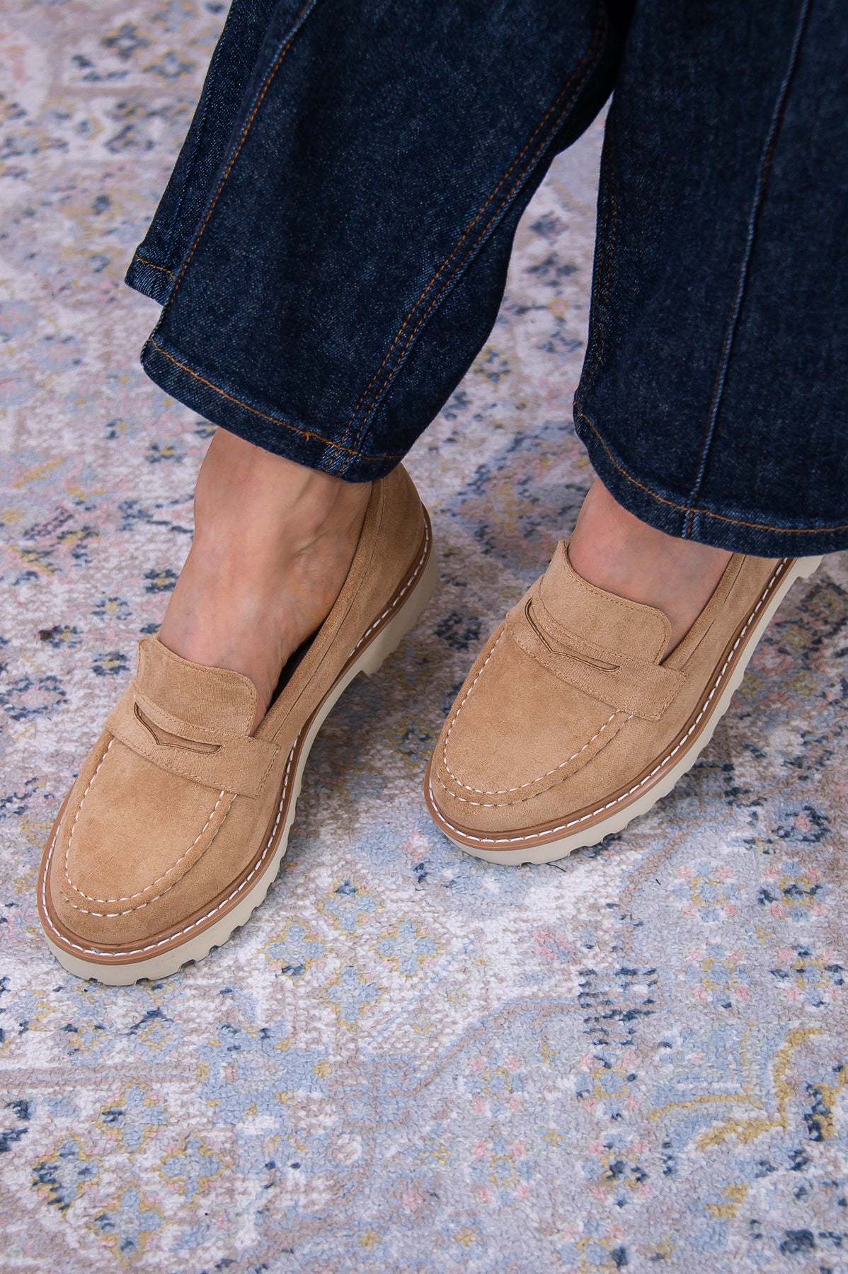 Strolling The City Taupe Slip On Loafers - SHO2639TA