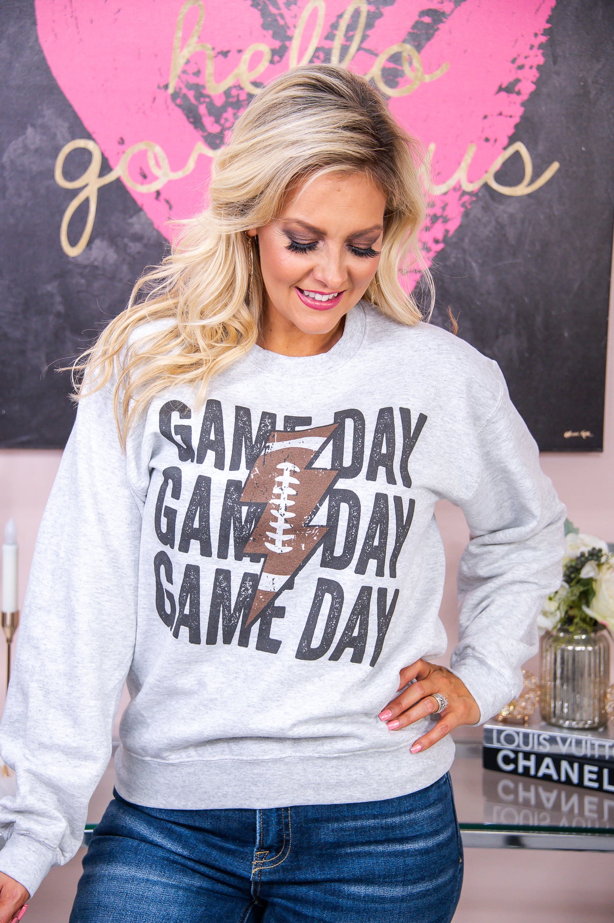 Game Day Ash Graphic Sweatshirt - A2906AH