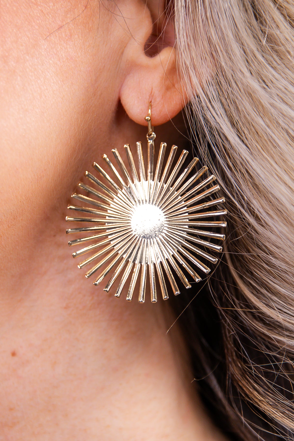 Gold Sunburst Earrings - EAR4251GD