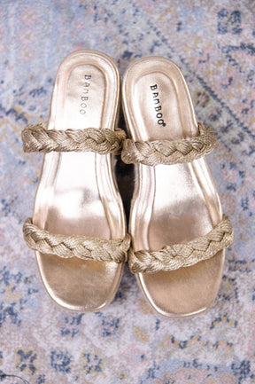Chasing After My Dreams Gold Espadrille Wedges - SHO2585GO