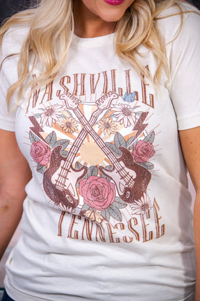 Nashville Tennessee Natural Graphic Tee - A2913NA