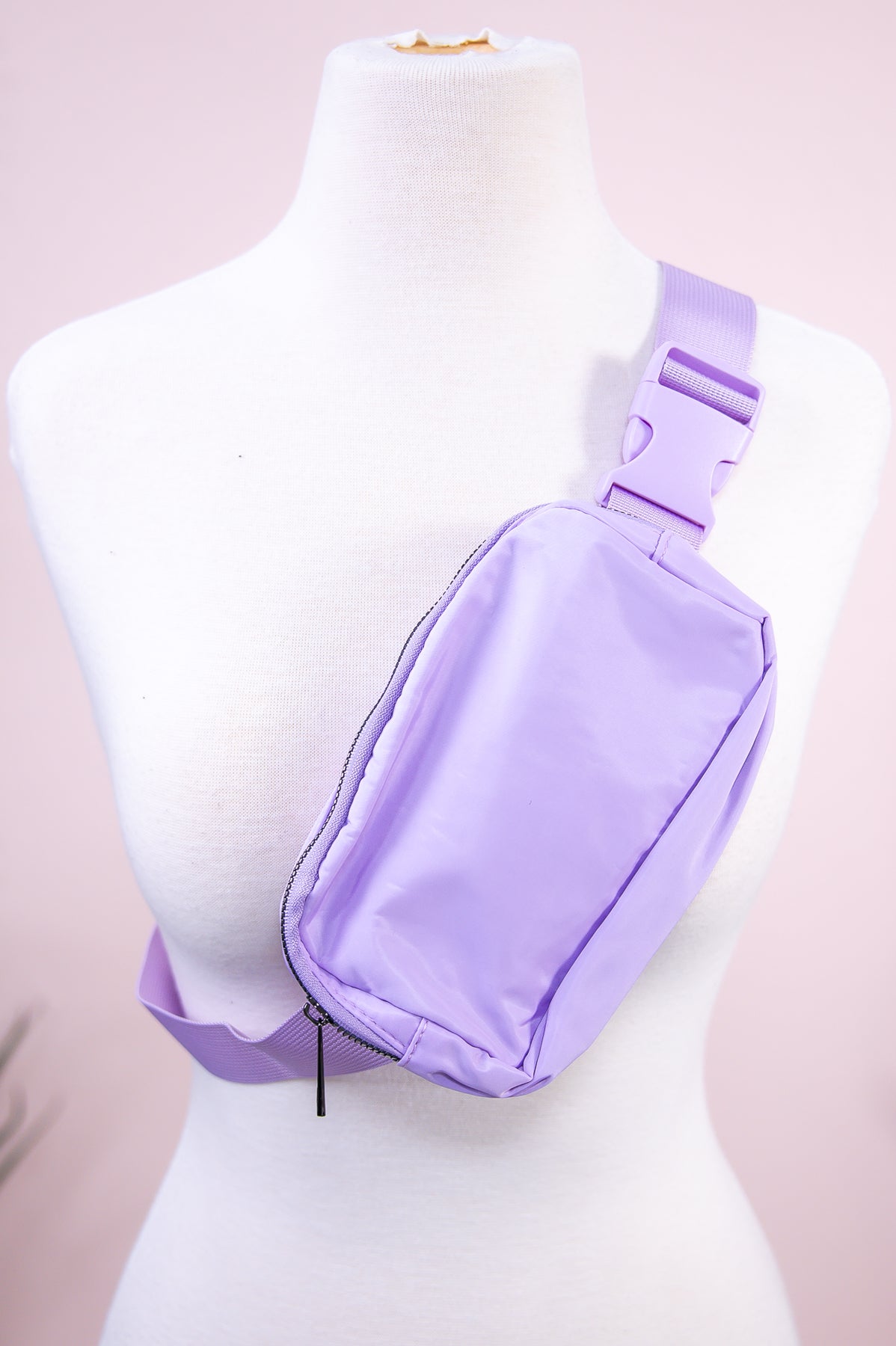 Flirty Allure Lavender Solid Crossbody Bag - BAG1865LV