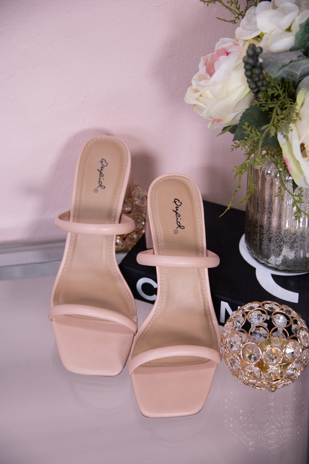 Serious About Style Nude Slip On Heels - SHO2584NU