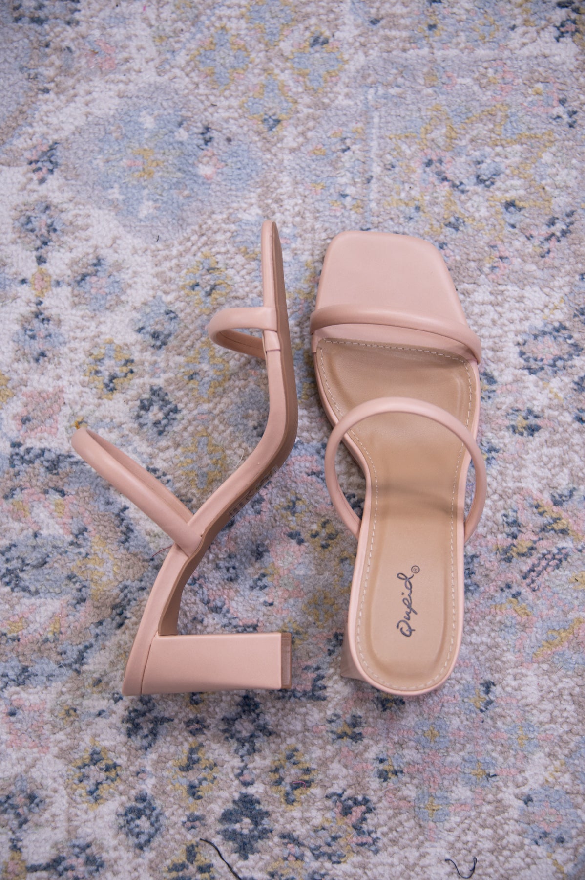 Serious About Style Nude Slip On Heels - SHO2584NU