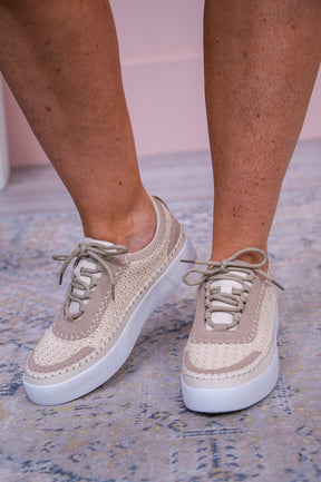 Pep In My Step Cream Woven Sneakers - SHO2717CR