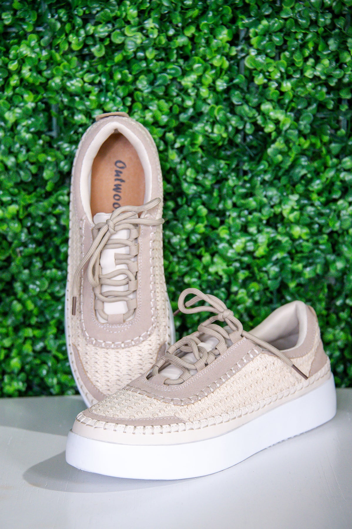 Pep In My Step Cream Woven Sneakers - SHO2717CR