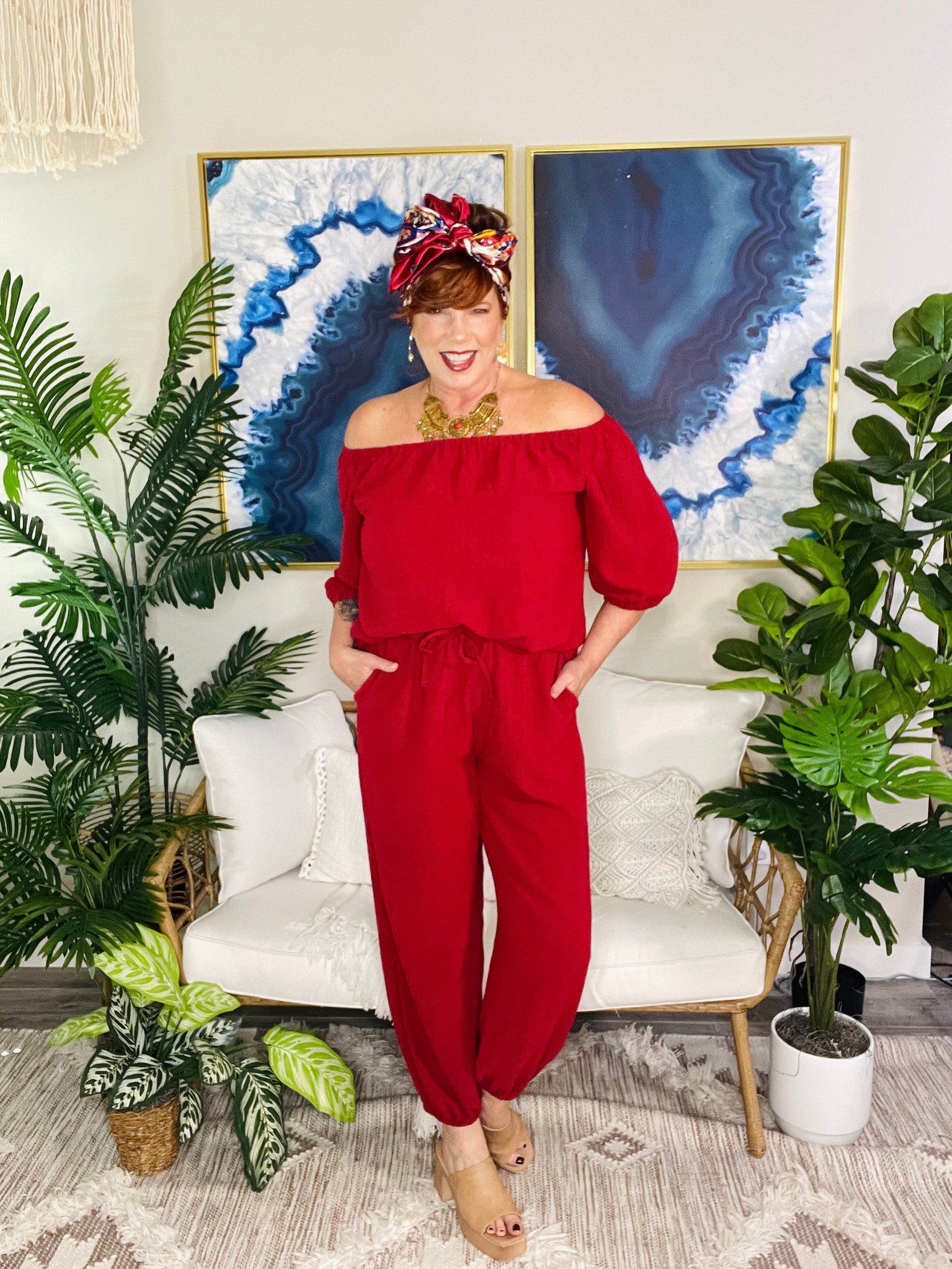 Island Glow Top and Pants Set (2 Colors)