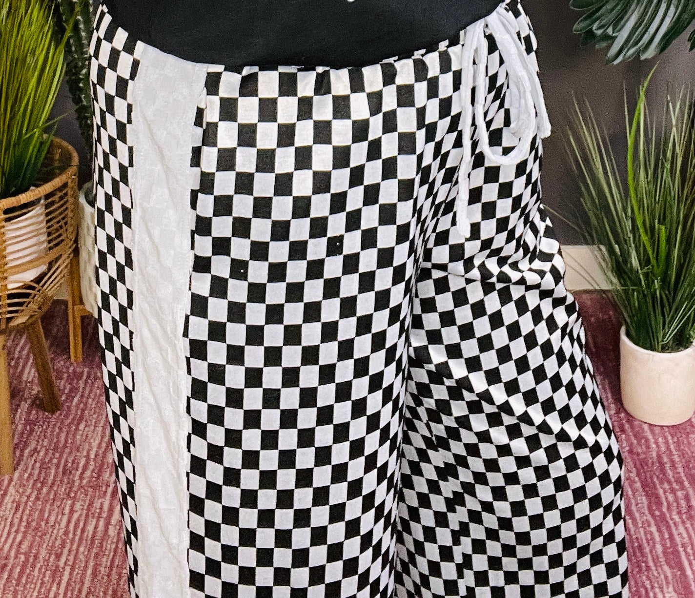 Check The Trend Drawstring Waist Pants