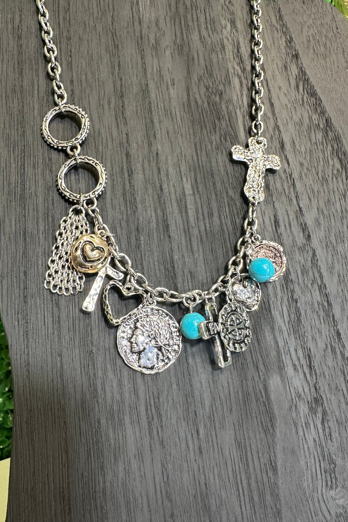 Silver Faith Charm Necklace - N155SI