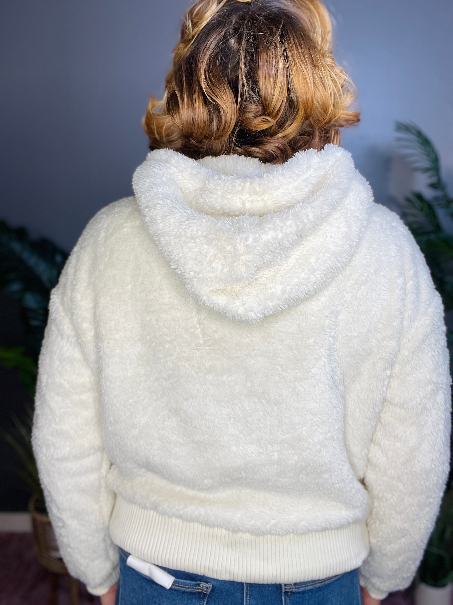 Warm And Fuzzy Ribbed Edge Plush Hoodie