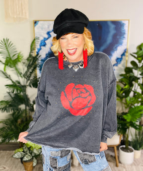 Rebel In Bloom Top - T031BK