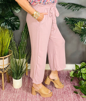 Just My Type Dusty Rose Capri Pant - P093DR