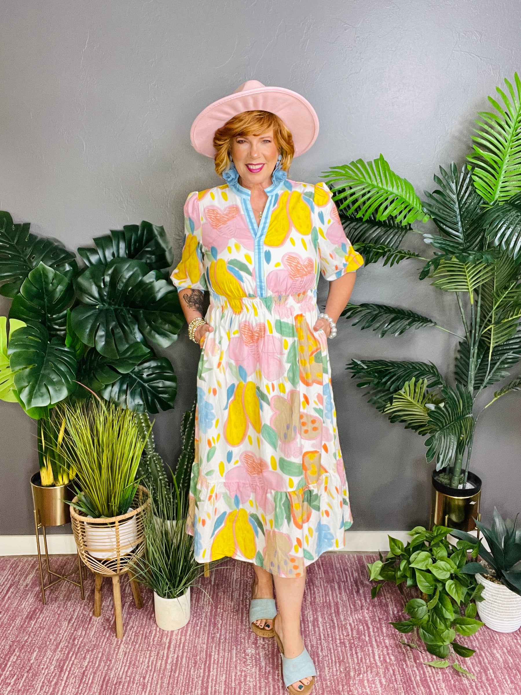 Sweet On You Multicolour Floral Midi Dress