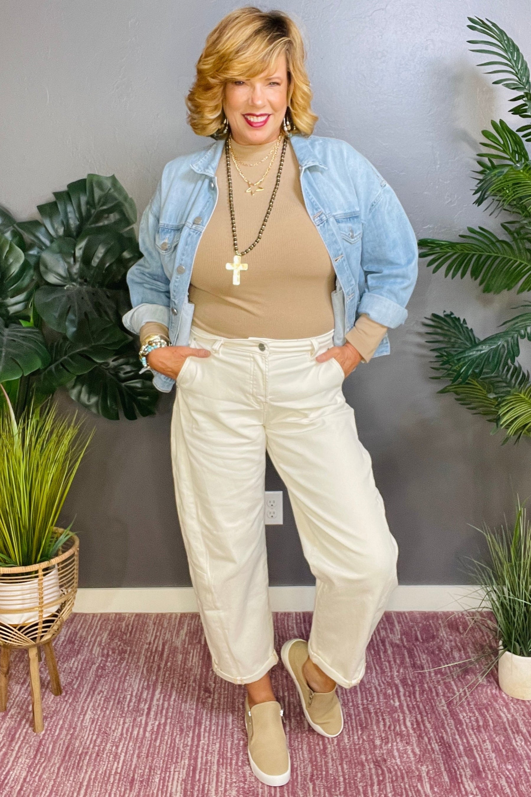 Madison High Rise Relaxed Barrel Cuffed Jeans