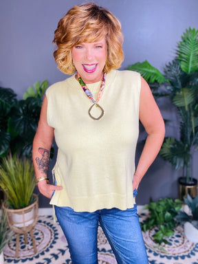 Sunny Vibes Only Hi Lo Sweater Top