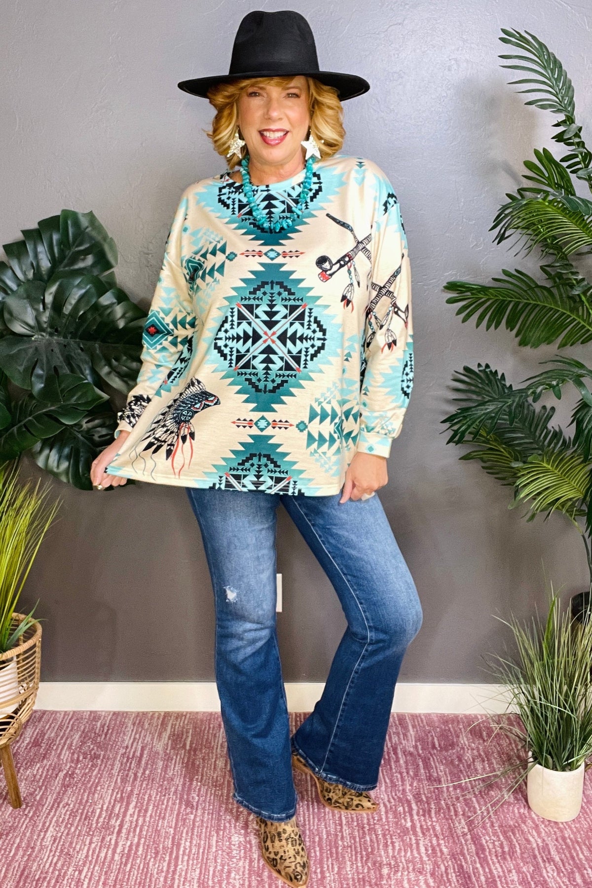 Desert Vibes Aztec Top - S031TU