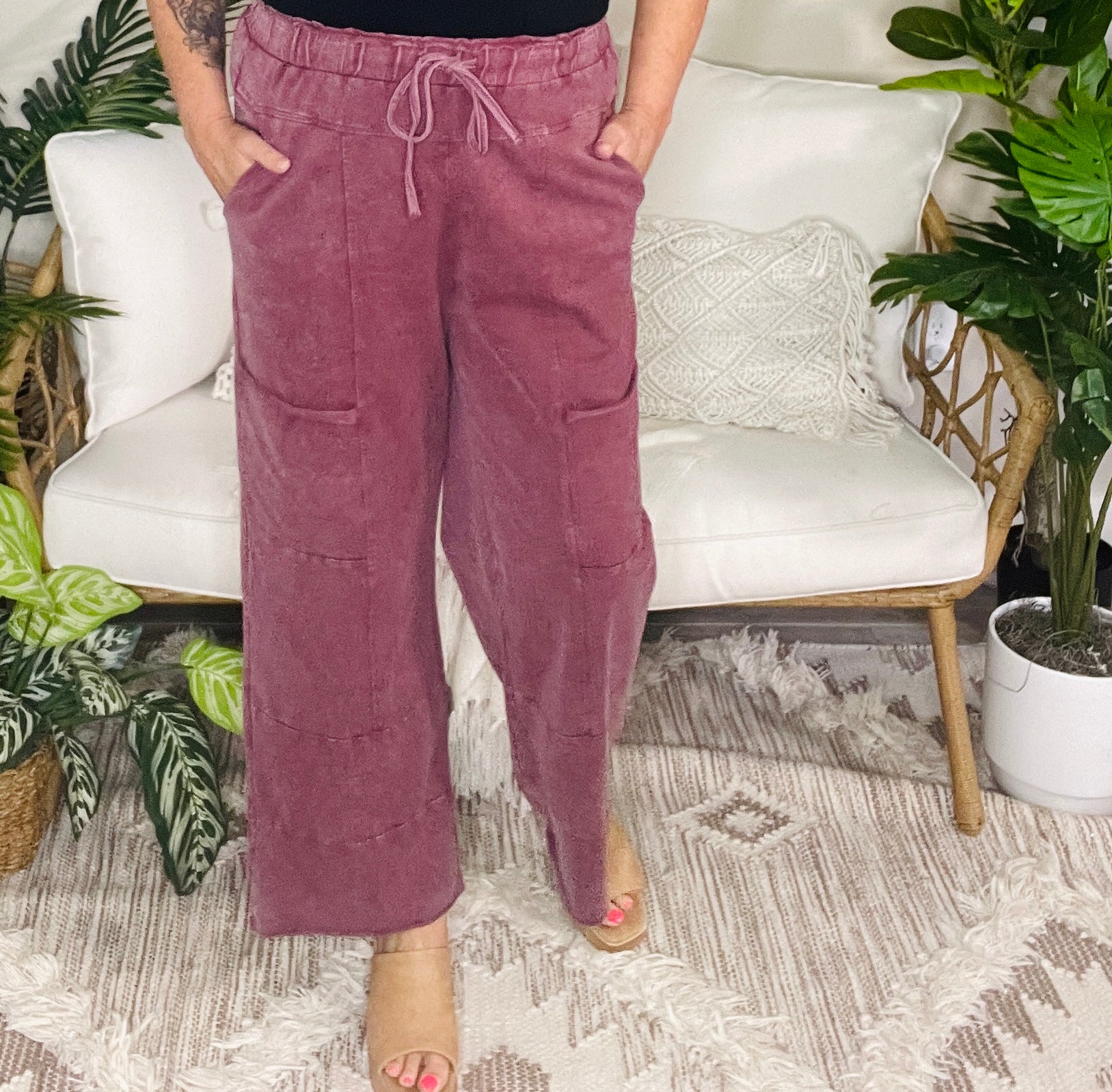 All Day Comfort Mineral Wash Pants (2 Colors)