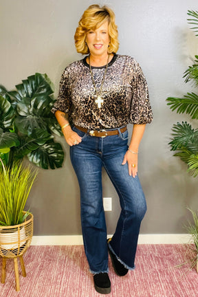 Hailey Full Size Tummy Control Mid Rise Flare Jeans