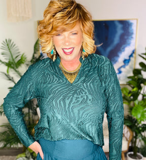 All Things Lovely Hunter Green Top - T054HG