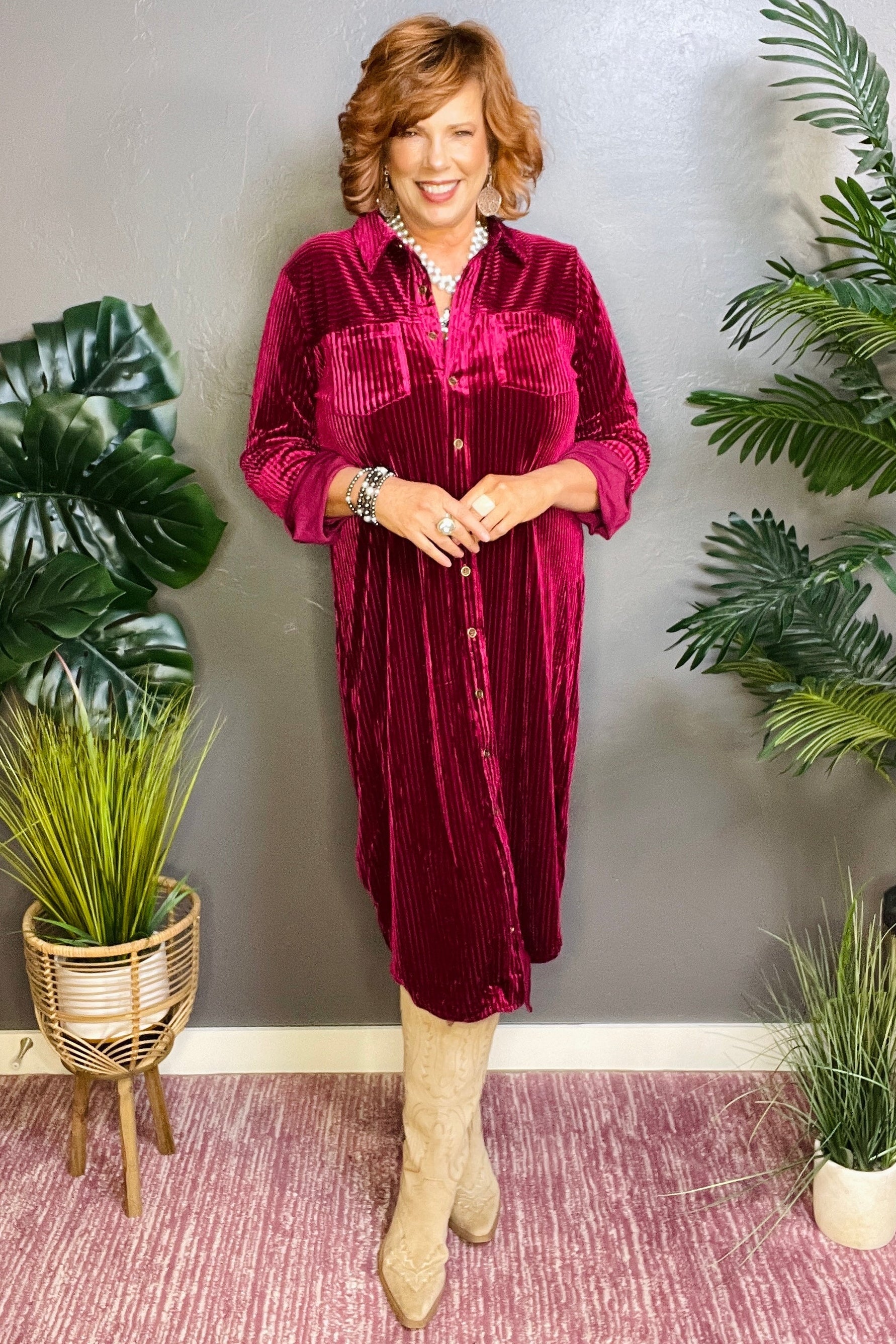 Style Goals Wine Duster - OT026WN