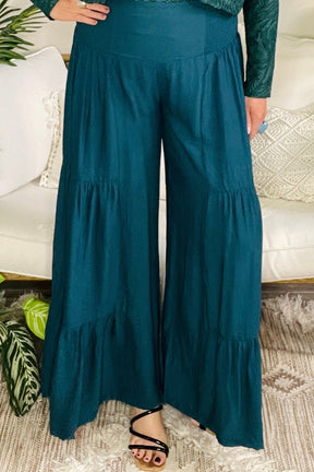 Tiered And True Teal Pants - P188TE