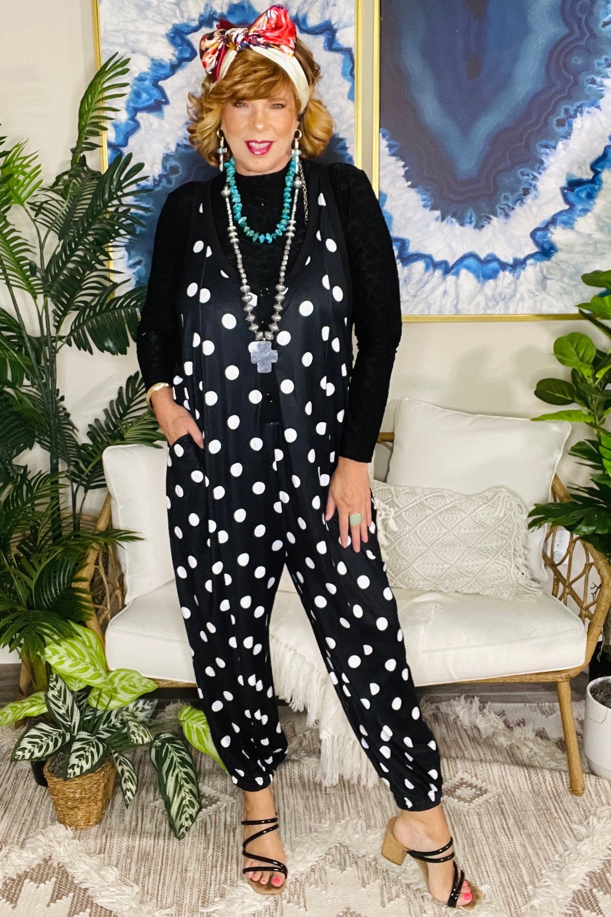The Dot Factor Jumpsuit - R027BK