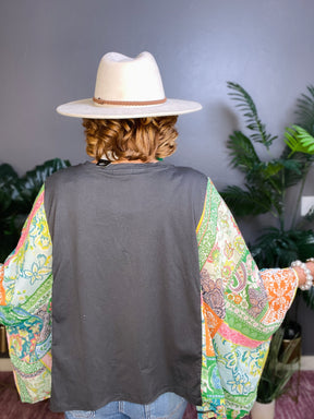 I Wanna Rock Flutter Sleeve Top - S117BK