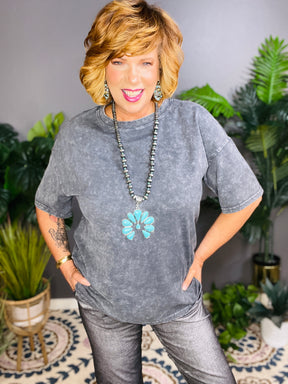 Casual And Cute Mineral Washed Top (3 Colors)