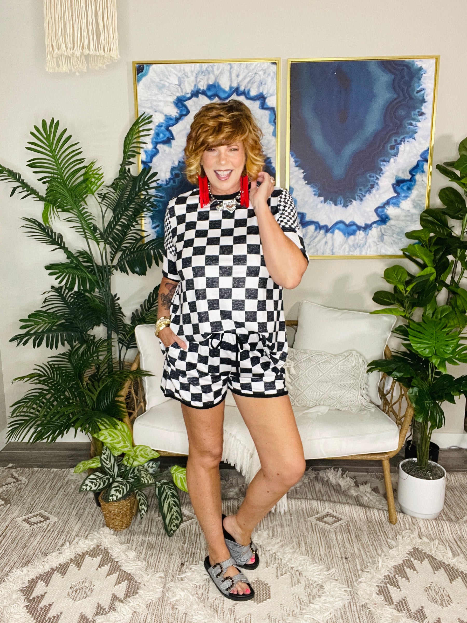 Finish Line Favorite Top And Short Set - SET108BW