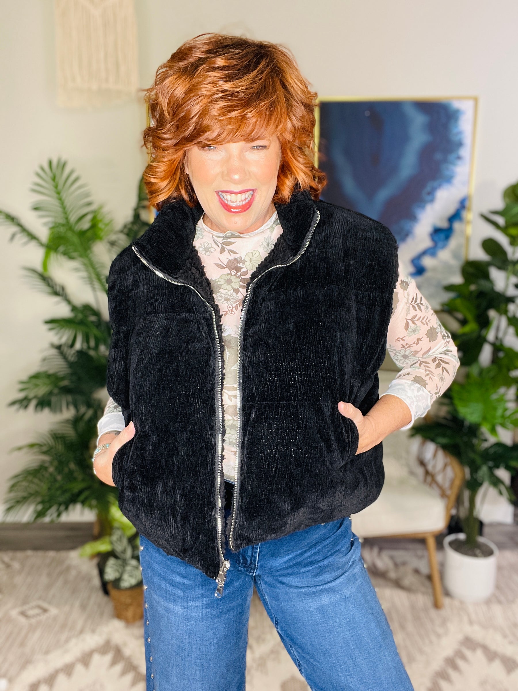 Cozy Does It Vest - OT205BK