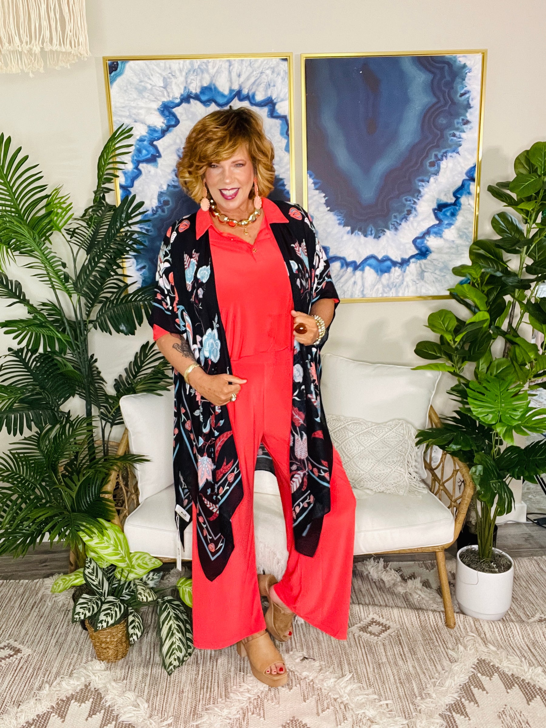 Naturally Lovely kimono - OT180BK