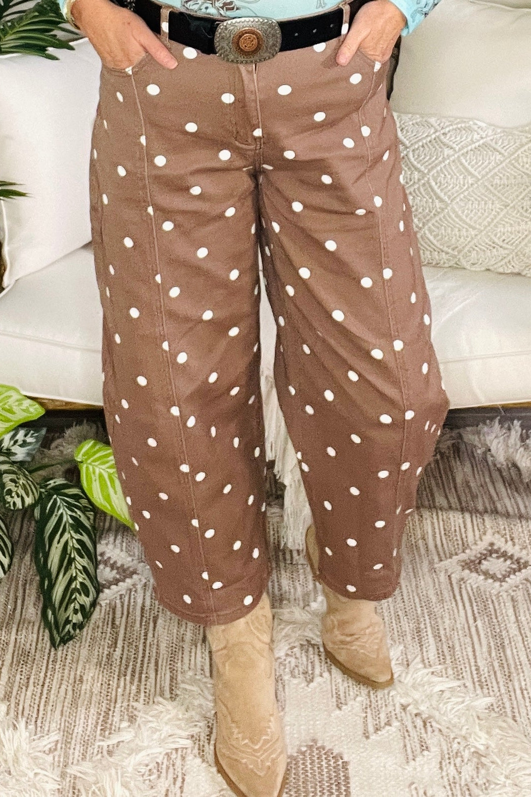 Happy Go Dottie Barrel Jeans (3 Colors)